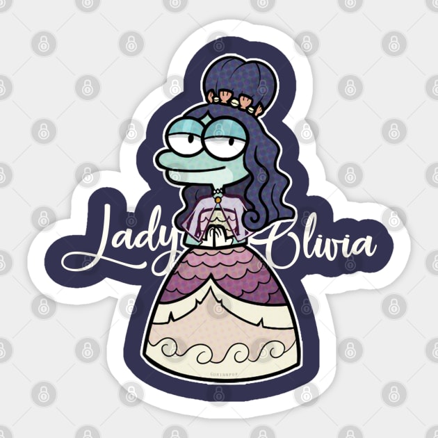 Lady Olivia Sticker by Gurinn